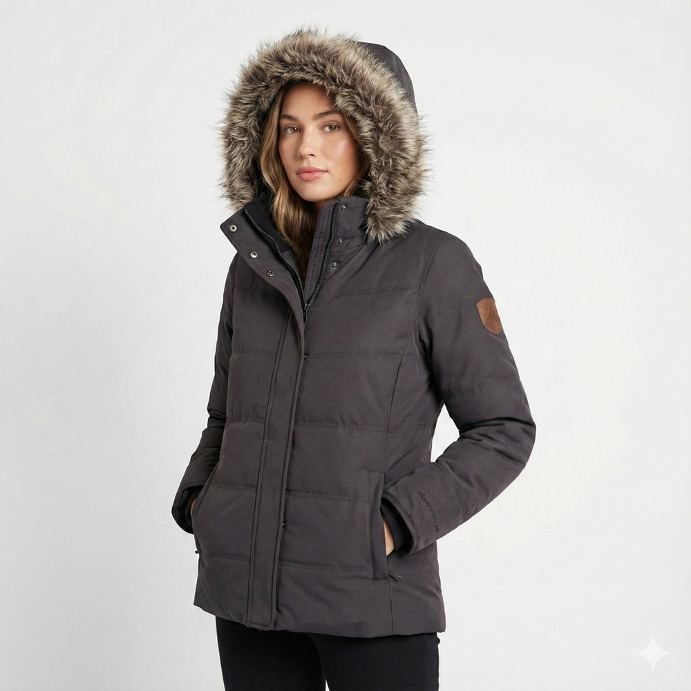 Obermeyer Ski Jacket Faux Fur Hood Insulated Women 14 Petite